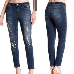 Seven7  Rhinestone Embellished Jeans Size 10